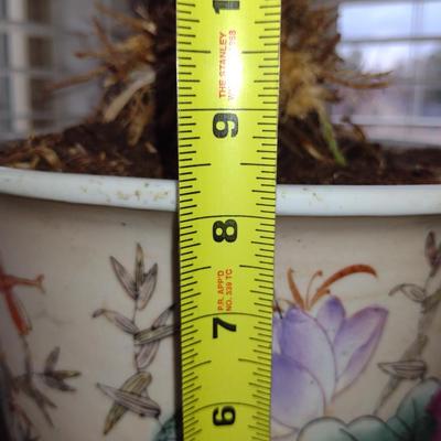 Hand Painted Ceramic Planter- Approx 10 1/4" in Diameter
