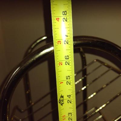Metal Gold Tone Magazine/Book Rack- Approx 27" Tall