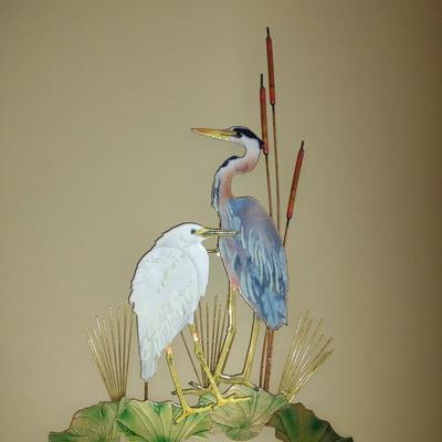 Bovano of Cheshire Enameled Bird Design Metal Wall Decor