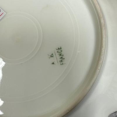 Pair of violet motif plates made in France