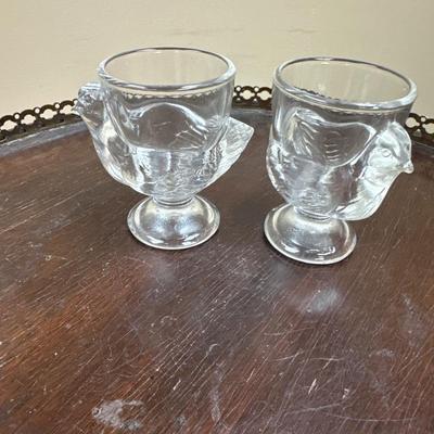 Pair of chicken egg cups