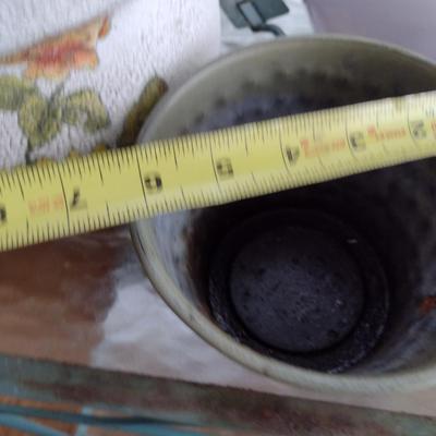 Assorted Planter Pots and Patio Decor- Assorted Ceramic, Metal, and Resin