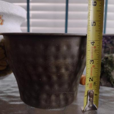 Assorted Planter Pots and Patio Decor- Assorted Ceramic, Metal, and Resin