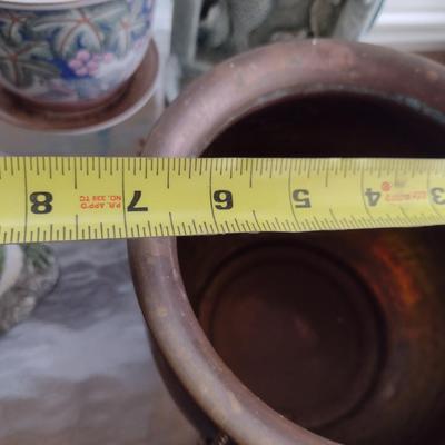 Assorted Planter Pots and Patio Decor- Assorted Ceramic, Metal, and Resin