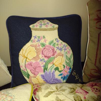 Collection of Needlepoint Pillows