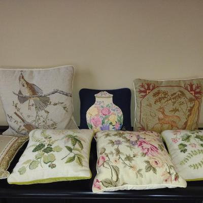 Collection of Needlepoint Pillows