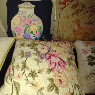 Collection of Needlepoint Pillows