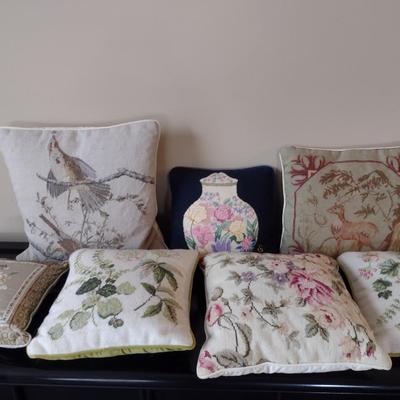 Collection of Needlepoint Pillows