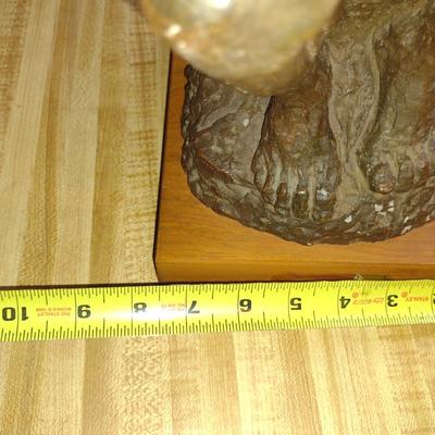 Austin Productions (1962) Ceramic Figurine of 'The Thinker' on Wood Base- Approx 16" Tall