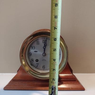 Chelsea Ship's Bell Clock with Wooden Cradle