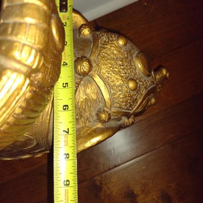 Gilded Elephant Design Flower Holder- Approx 16 1/2" Tall