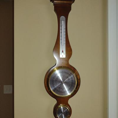 Howard Miller Banjo Shaped Thermometer, Barometer, Hygrometer- Approx 25" Tall