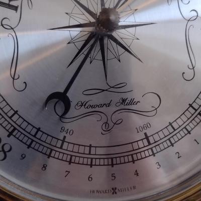 Howard Miller Banjo Shaped Thermometer, Barometer, Hygrometer- Approx 25" Tall