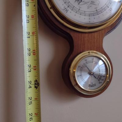 Howard Miller Banjo Shaped Thermometer, Barometer, Hygrometer- Approx 25" Tall