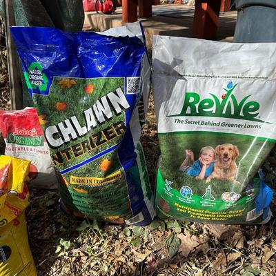 YARD AND GARDEN CHEMICALS, WEED BARRIER AND SPRINKLER PLUS HOSE SPRAYERS