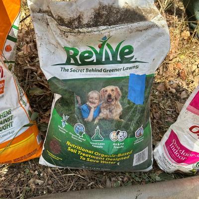 YARD AND GARDEN CHEMICALS, WEED BARRIER AND SPRINKLER PLUS HOSE SPRAYERS
