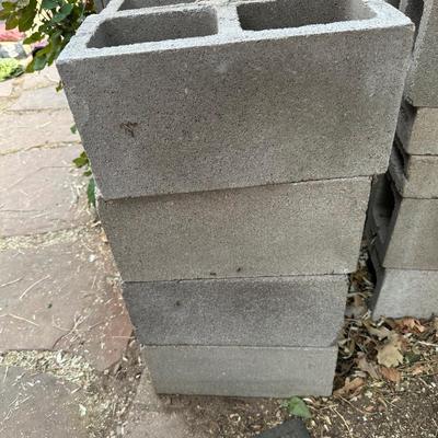 VARIOUS SIZES AND SHAPES OF CINDER BLOCKS