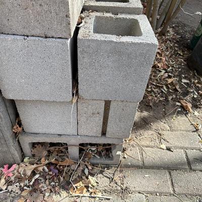 VARIOUS SIZES AND SHAPES OF CINDER BLOCKS