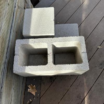 VARIOUS SIZES AND SHAPES OF CINDER BLOCKS