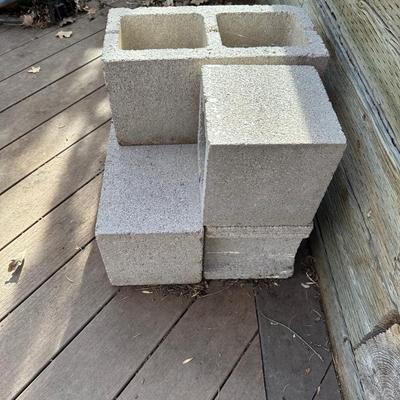VARIOUS SIZES AND SHAPES OF CINDER BLOCKS