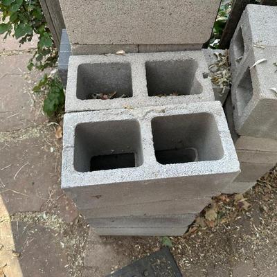 VARIOUS SIZES AND SHAPES OF CINDER BLOCKS