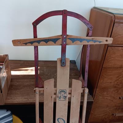 COAST KING VINTAGE SLED AND 2 OTHER SNOW SLEDS