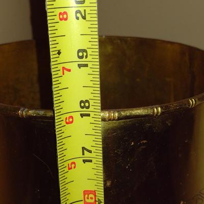 Brass Umbrella Stand- Approx 8" in Diameter, 18" Tall