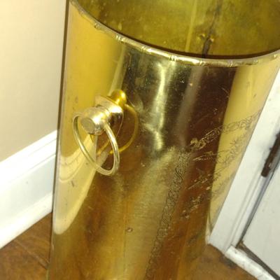 Brass Umbrella Stand- Approx 8" in Diameter, 18" Tall