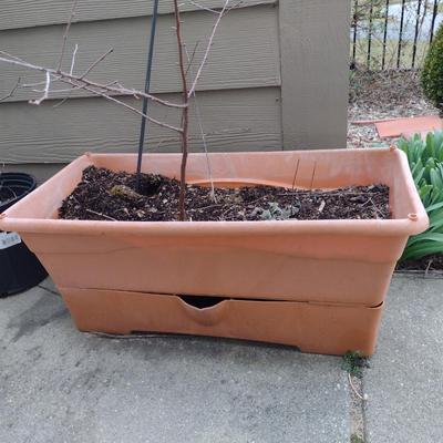Set of Three Self-Watering Flower Planters- Approx 13" x 27 1/2"