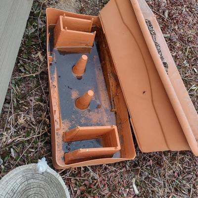 Set of Three Self-Watering Flower Planters- Approx 13" x 27 1/2"