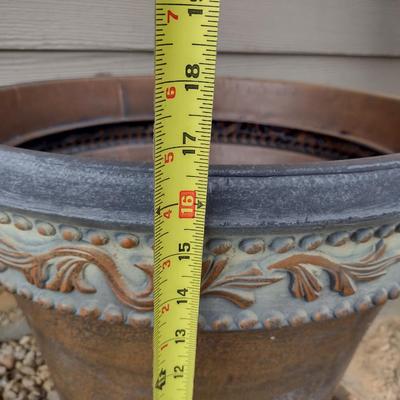 Large Composite Planter Pot- Approx 20" in Diameter, 16 1/2" Tall