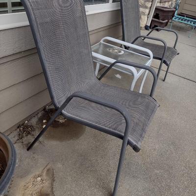 Patio Furniture- Two Chairs and Small Side Table