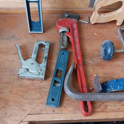 LEATHER TOOL BELT AND HAND TOOLS