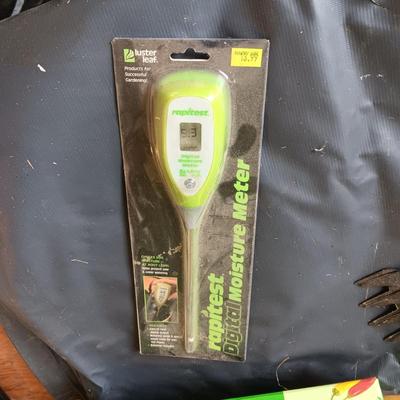 LARGE, THICK TARP, ELECTRIC CORDLESS GRASS TRIMMERS, SEEDLING HEAT MAT AND MOISTURE METER