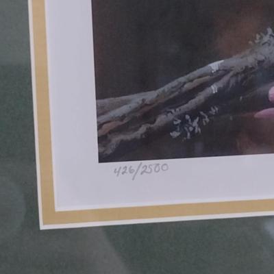 'Gleam of Gold' by Carl Brenders Signed and Numbered Print- Framed Under Glass- Approx 23 3/4" x 15 3/4"