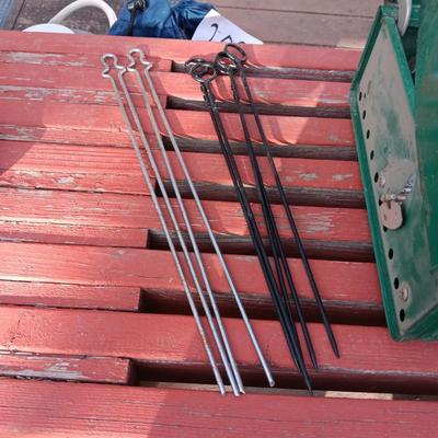 COLEMAN CAMPING STOVE, HOT DOG COOKER AND SKEWERS