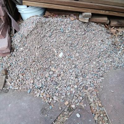 2 SMALLER PILES OF GRAVEL