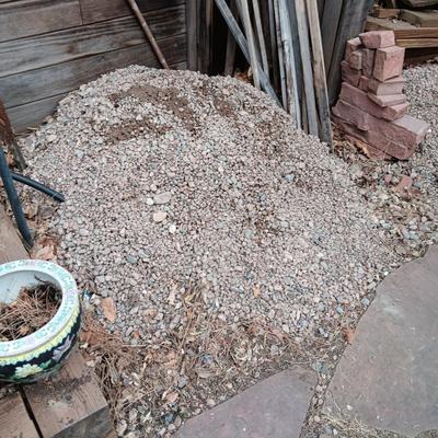 2 SMALLER PILES OF GRAVEL