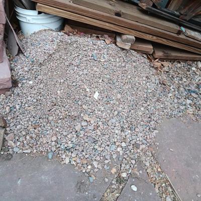2 SMALLER PILES OF GRAVEL
