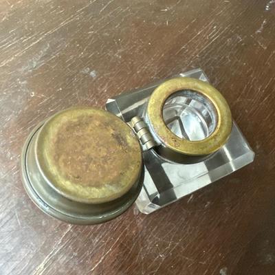 Vintage Crystal ink well