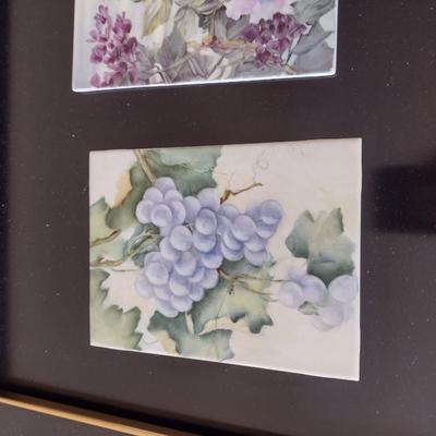 Collection of Hand Painted Ceramic Tiles with Floral Designs