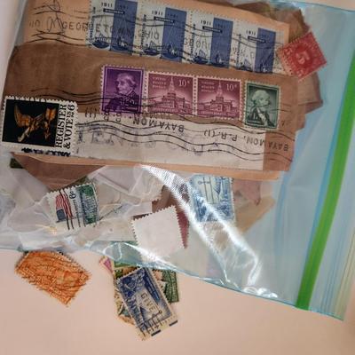 Bag of Cancelled American Stamps