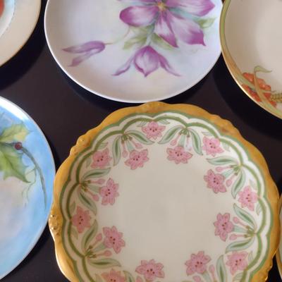 Collection of Hand Painted Plates- Mostly Fruits and Floral Designs- Assorted Sizes