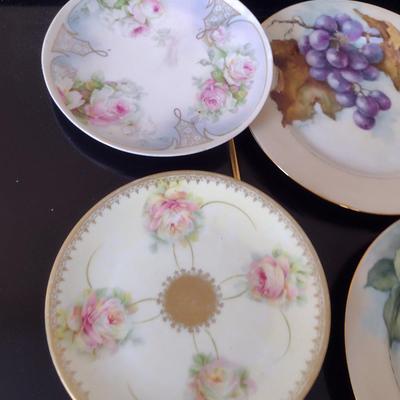 Collection of Hand Painted Plates- Mostly Fruits and Floral Designs- Assorted Sizes