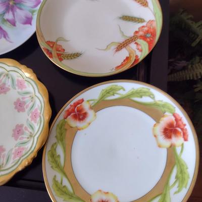 Collection of Hand Painted Plates- Mostly Fruits and Floral Designs- Assorted Sizes