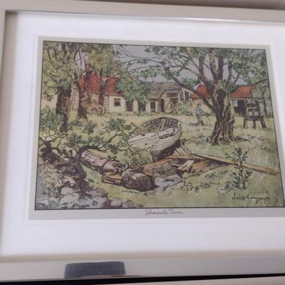 Collection of Four Framed Lionel Barrymore Prints- Approx 10 3/4" x 8 3/4"