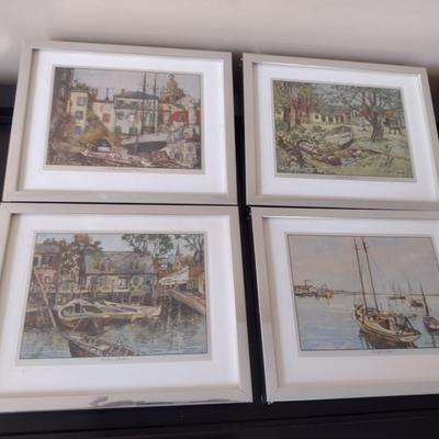 Collection of Four Framed Lionel Barrymore Prints- Approx 10 3/4" x 8 3/4"