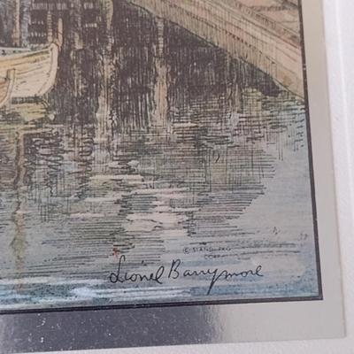 Collection of Four Framed Lionel Barrymore Prints- Approx 10 3/4" x 8 3/4"