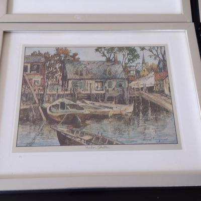 Collection of Four Framed Lionel Barrymore Prints- Approx 10 3/4" x 8 3/4"