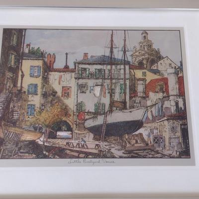Collection of Four Framed Lionel Barrymore Prints- Approx 10 3/4" x 8 3/4"